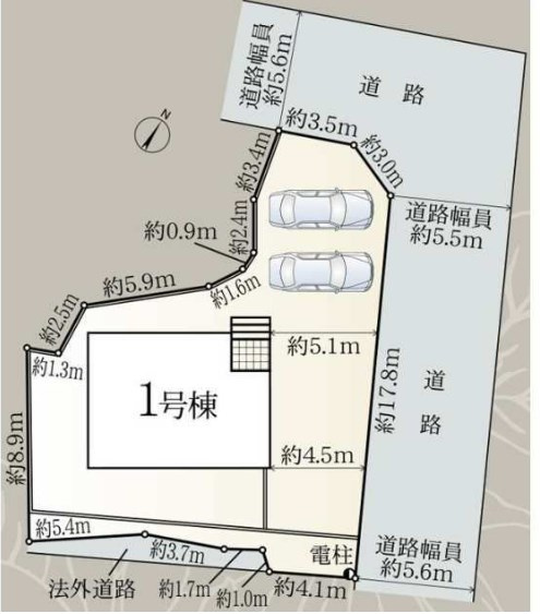 藤枝市岡部町内谷　第3／の区画図