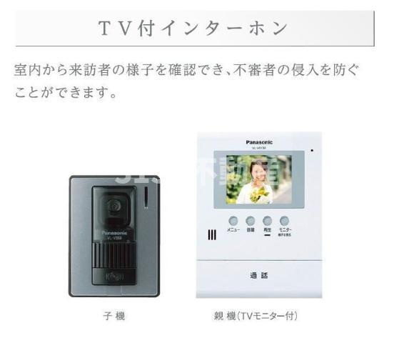 岐阜市北鶉Ｈ様６期新築アパートのセキュリティ|カメラ付インターホン（イメージ）