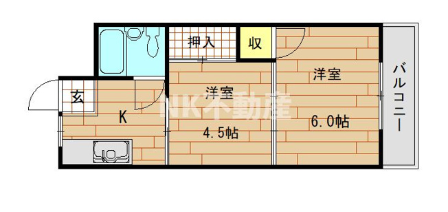 【間取り】 | 八戸ノ里グリーンハイツ（八戸ノ里賃貸） | 間取りです