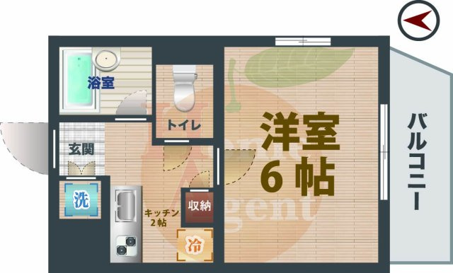 【間取り】 | ルーブル中野富士見町弐番館 | 1Kのお部屋です。