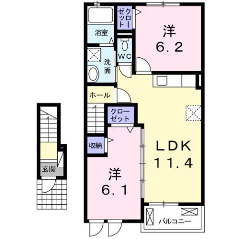 ポムドテールＴの間取り