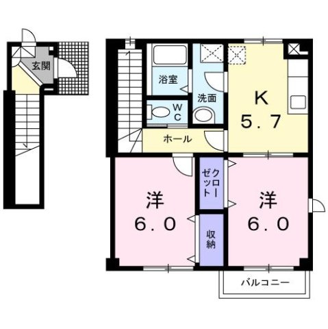 ドムスサンセールⅢＡの間取り
