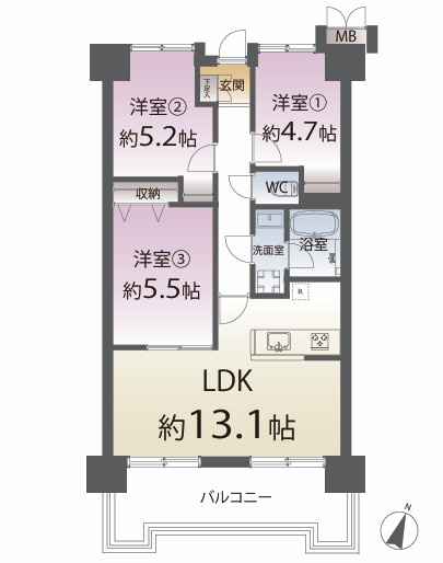 エトワール河原町の間取り