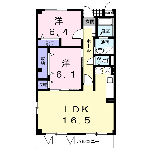 プレステージコートファミーユ館の間取り|間取図