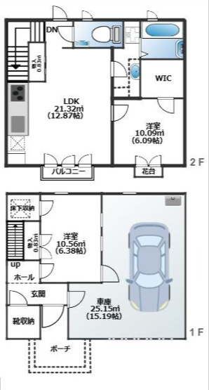 【間取り】 | ヴィラアイビス | オーナーこだわりの内装・設備の素敵な物件です