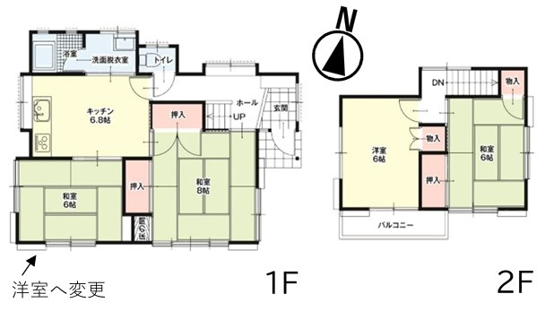 【間取り】 | 上里町七本木　中古住宅  