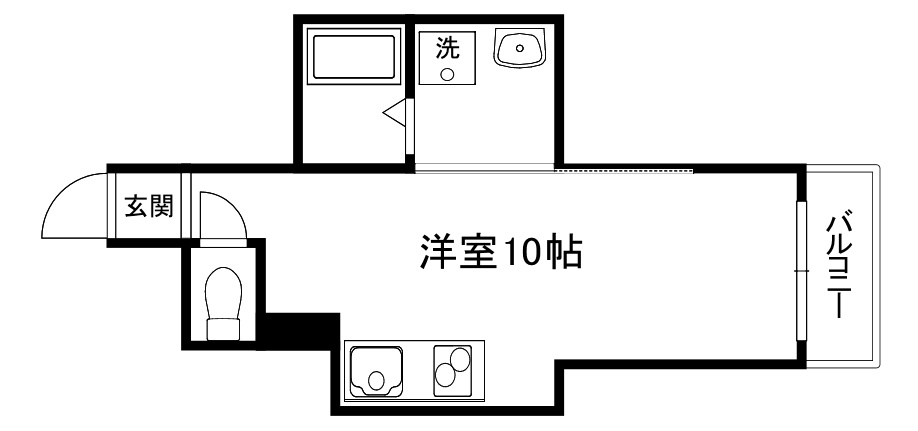 大阪市中央区南船場１丁目の賃貸マンションの間取り