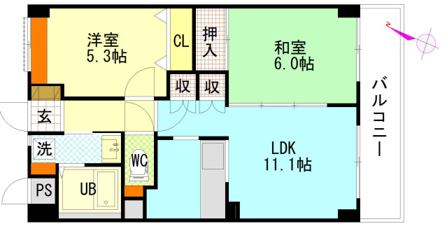第1柴田マンションの間取り