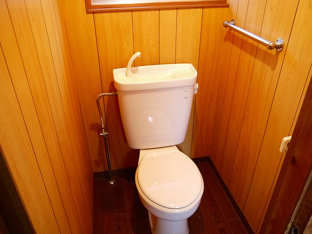 中田正宏貸家のトイレ|落ち着いた色調のトイレです