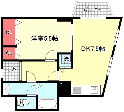 ラムール鈴蘭台の間取り