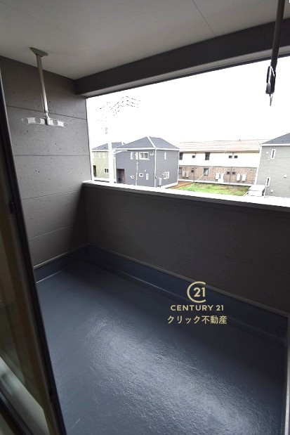 Cradlegarden　 水戸市平須町　第8　1のバルコニー|お部屋から出られるバルコニーです。ちょっと気分転換に外の景色を眺めて深呼吸もいいですね。