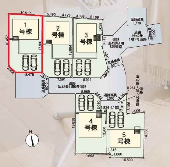 Cradlegarden　 水戸市平須町　第8　1の前面道路含む現地写真|敷地面積約57坪。並列駐車可能です。気になる他の物件と合わせての現地ご案内も可能です。HPから、またお電話でも、お気軽にお問い合わせください。