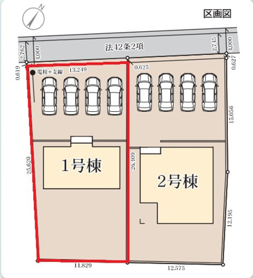 【区画図】 | 古河中田第4　 | 敷地が広い！駐車場4台可能！お庭が広い！
是非ご検討下さい！
