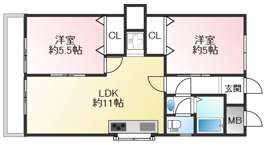 ラムール星陵台の間取り