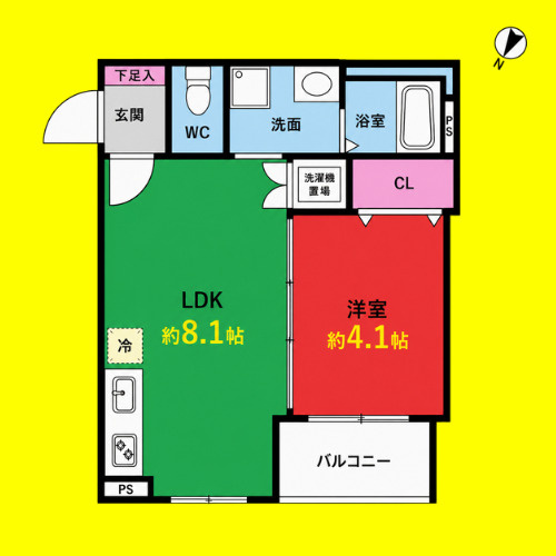 F asecia-hk(エフ アセシア エイチケイ)　名古屋市賃貸　仲介手数料無料の間取り