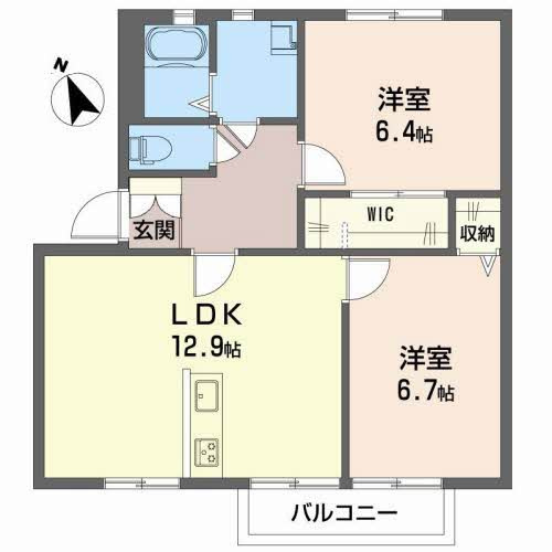 ボンリビエール吉田A棟の間取り