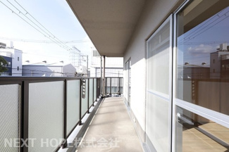 【バルコニー】 | オリーブハイツ姫島 | L字型バルコニーです♪全てのお部屋がバルコニーに面しております！！