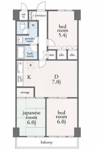【間取り】 | ドミール生麦　生麦駅まで6分/南向きで陽当良好/3駅利用可