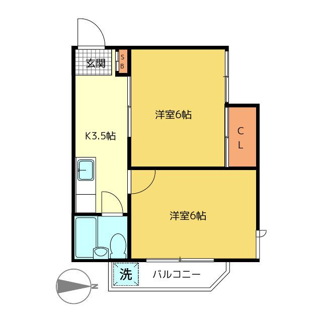 コーポあかねの間取り