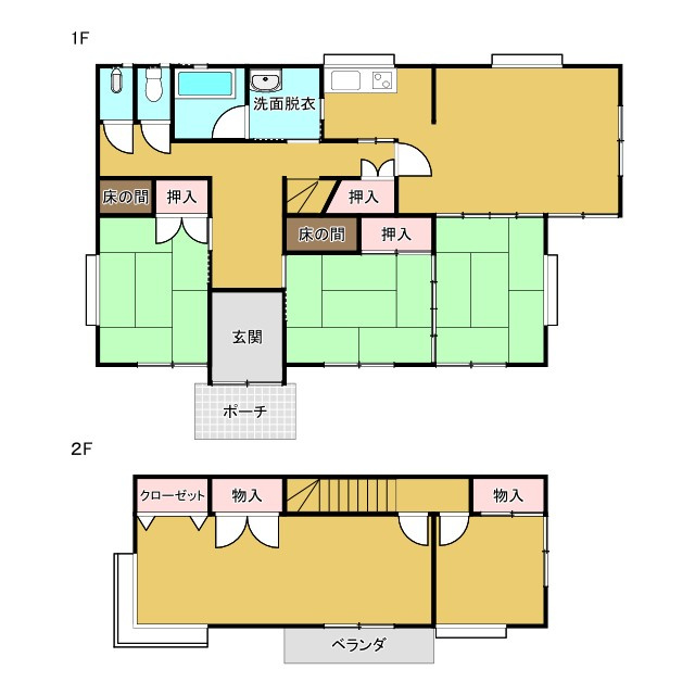 鳥取市若葉台南６丁目中古戸建の間取り