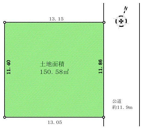 川越市霞ケ関北6丁目　建築条件なし売地　東武東上線『霞ヶ関駅』徒歩18分　【霞ヶ関北小学区】の区画図