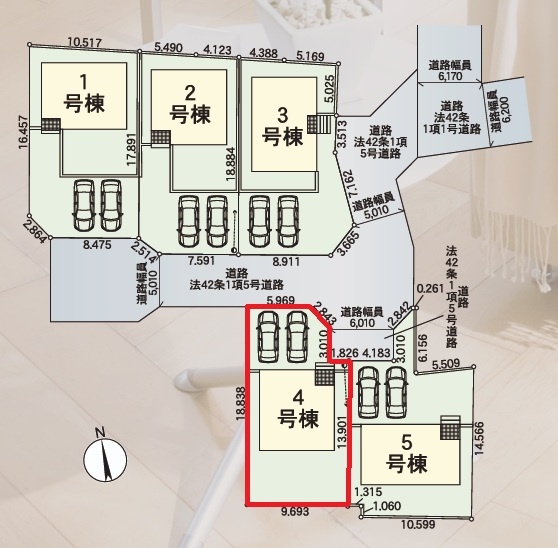 Cradlegarden　 水戸市平須町　第8　4の前面道路含む現地写真|敷地面積約52坪。並列駐車可能です。気になる他の物件と合わせての現地ご案内も可能です。HPから、またお電話でも、お気軽にお問い合わせください。