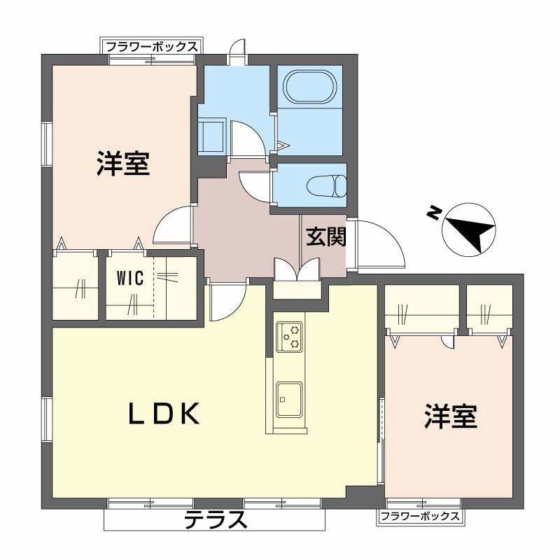スカイハイツ植田の間取り