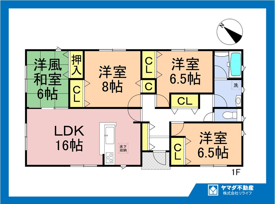クワイエ　一宮市杉山第1　全2区画分譲の間取り|■2号棟　■ヤマダ不動産　株式会社リライフ　
■夢のマイホーム購入をフルサポートします！
