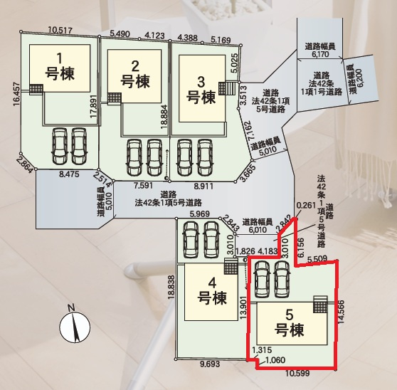 Cradlegarden　 水戸市平須町　第8　5の前面道路含む現地写真|敷地面積約52坪。並列駐車可能です。気になる他の物件と合わせての現地ご案内も可能です。HPから、またお電話でも、お気軽にお問い合わせください。