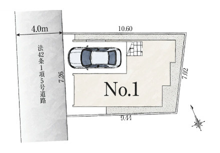 板橋区大山西町　生活快適エリア　ハイグレード邸宅の区画図
