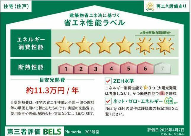 プルメリアの省エネ性能ラベル
