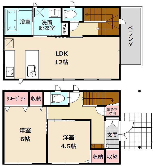 高知市 桜井町2丁目 中古戸建ての間取り