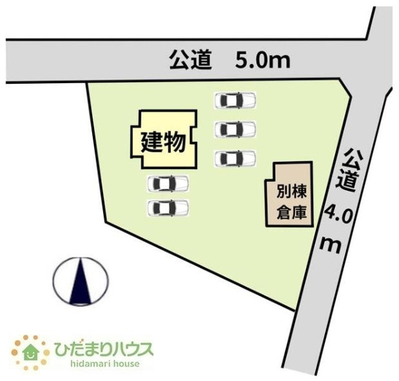 【区画図】 | 結城市大字山川新宿　中古戸建 | 角地につき日当たり・風通し良好です☆