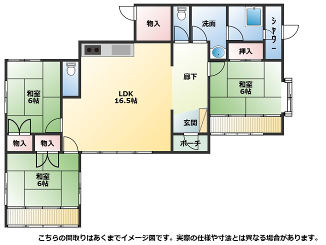 【間取り】 | 長生郡白子町剃金　中古戸建