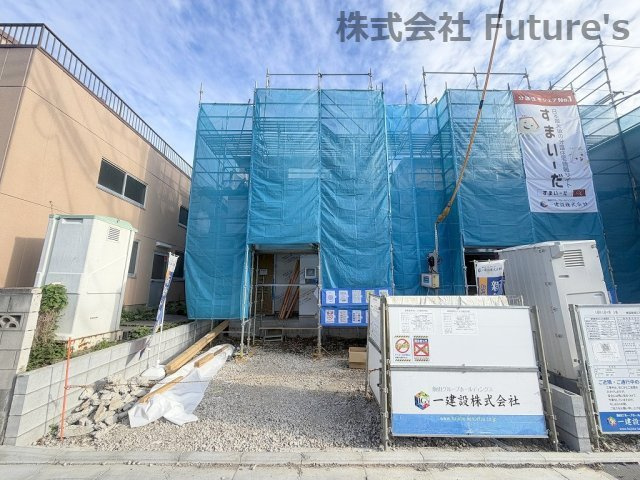 八潮市八潮7丁目　新築戸建　全5棟　5号棟の外観|現地の写真になります。