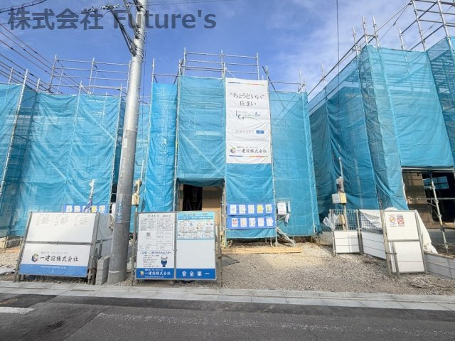 八潮市八潮7丁目　新築戸建　全5棟　5号棟の外観|現地の写真になります。
