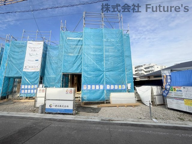 八潮市八潮7丁目　新築戸建　全5棟　5号棟の外観|現地の写真になります。