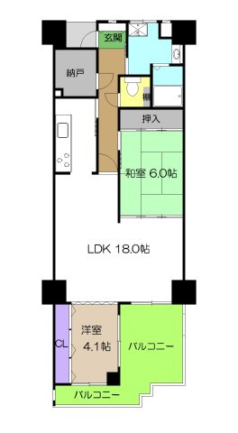 【間取り】 | サーパス知寄町Ⅰ