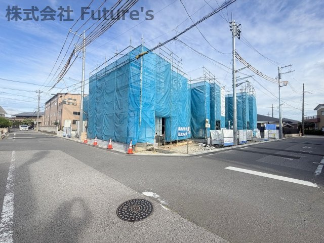八潮市八潮7丁目　新築戸建　全5棟　4号棟の前面道路含む現地写真|前面道路含む現地写真です。