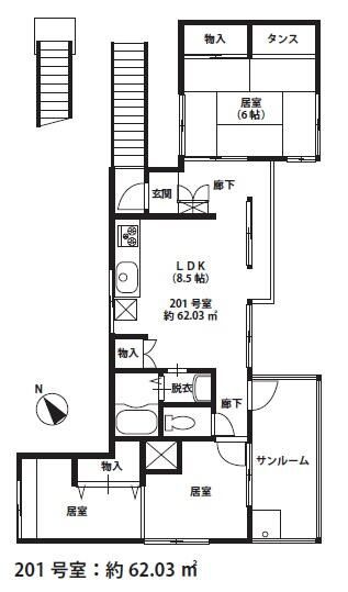 ＶＩＬＬＡ西ヶ原の間取り
