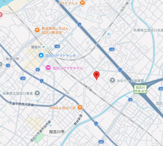 加古川市加古川町美乃利　新築の地図