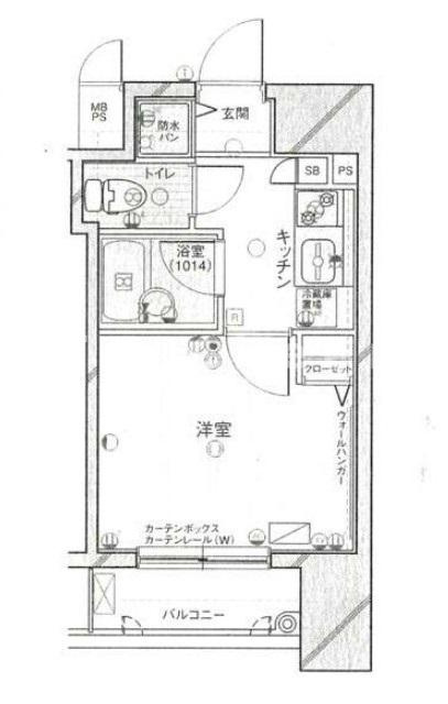 パークウェル神楽坂弐番館の間取り