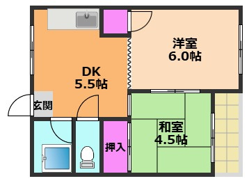 中井マンションの間取り