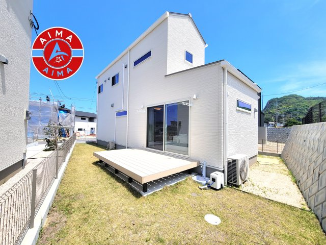 福岡市西区今津第1-1棟（25号地）の外観|デザイン性のある外観です。