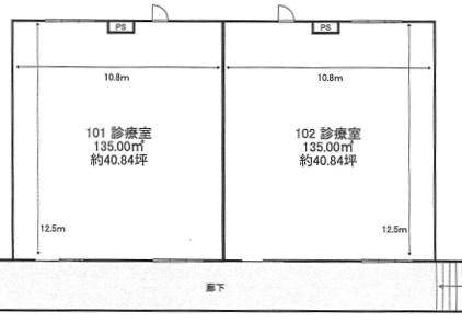 東香里クリニックモールの間取り