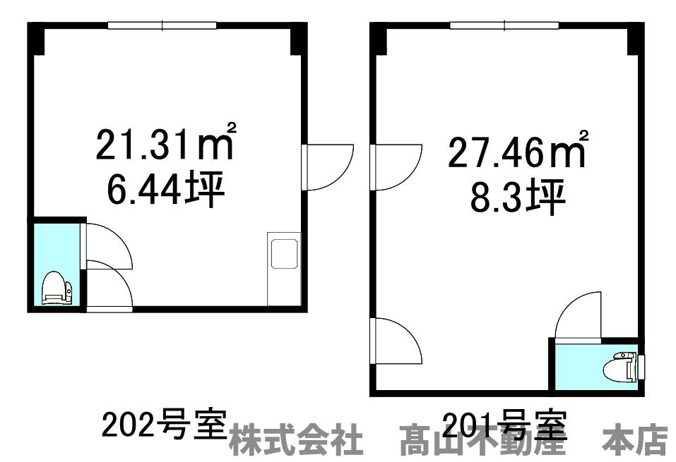宗像市東郷２丁目の店舗一部の間取り