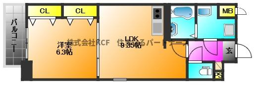 ムーンリバー久留米東町の間取り