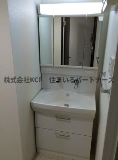 ムーンリバー久留米東町の洗面所|コンパクトで使いやすい洗面所