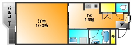 ハイツ櫛原プラスワンの間取り