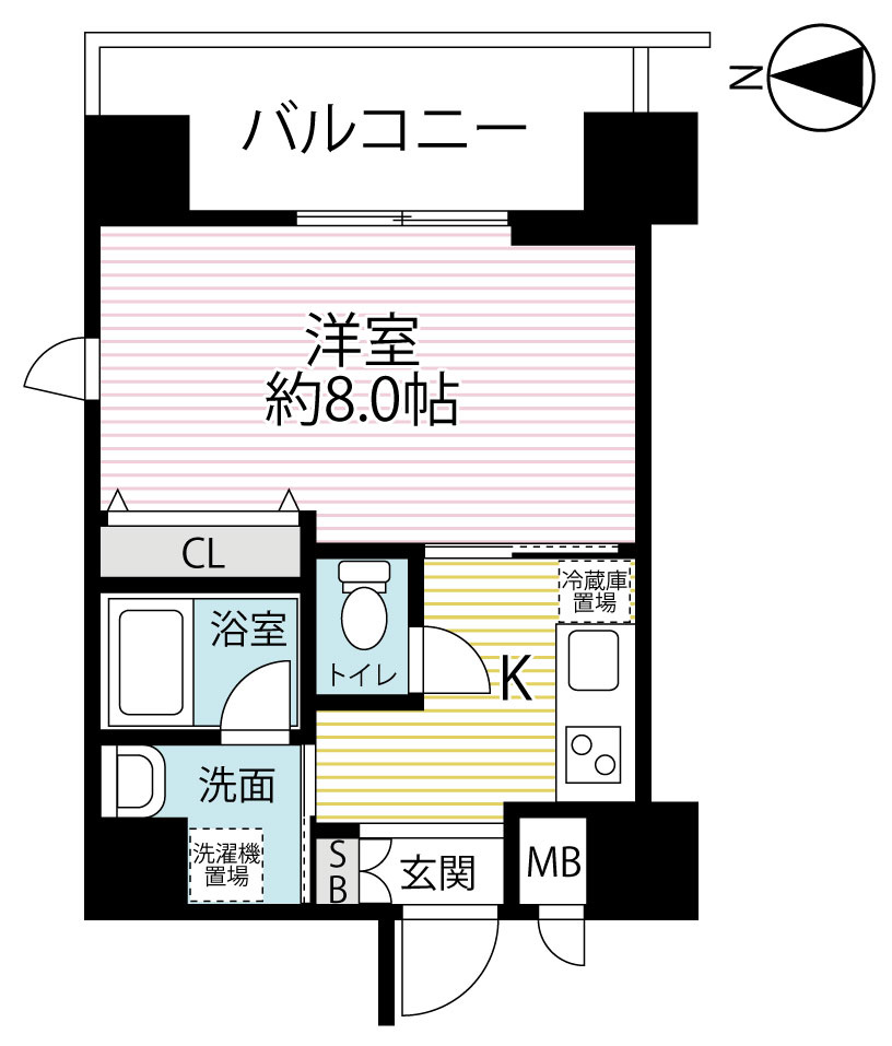 京都市営地下鉄「四条」駅徒歩３分◆２沿線利用可能◆収益物件にも◆アスヴェル京都四条烏丸の間取り